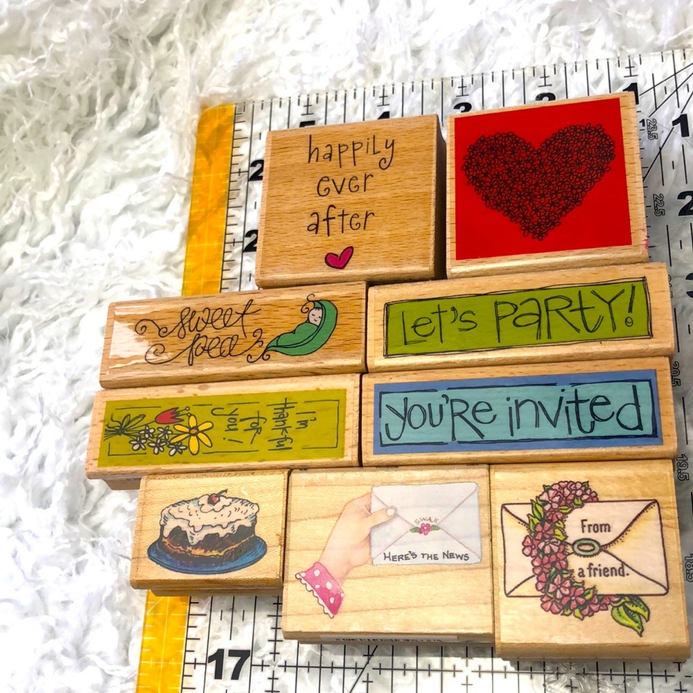 Wooden stamps - party bundle